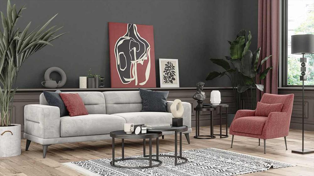 Doğtaş Etna Sofa Set with armchair