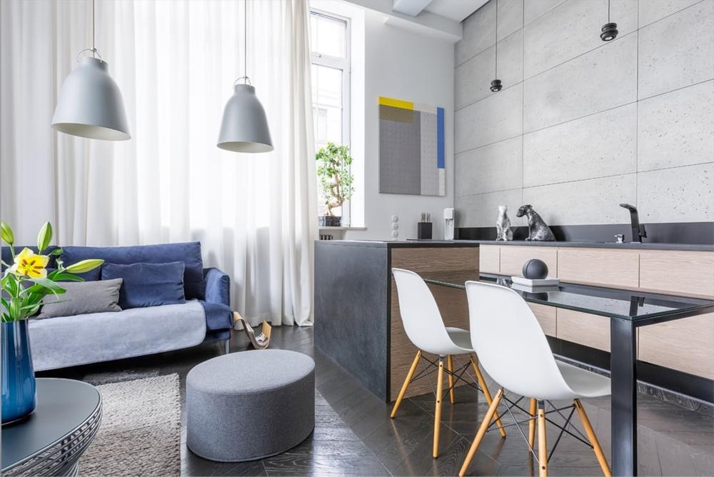 Hot Small Elegant Kitchen Living Room Combo Designs