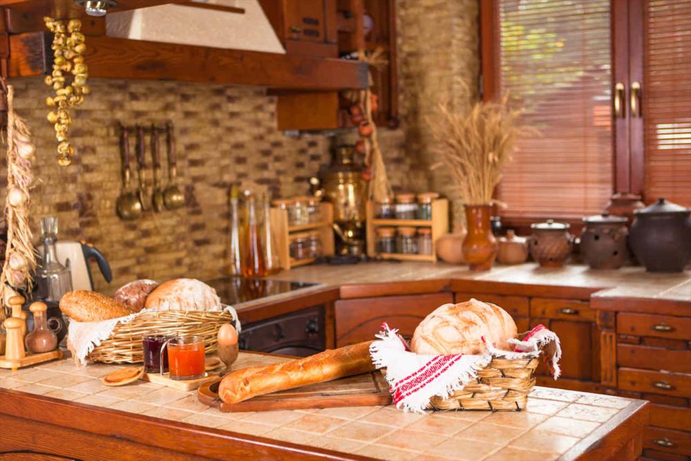 southwestern style open kitchen